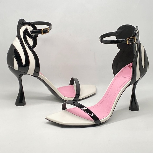 Balmain Eden 95MM Colorblocked Patent Leather Sandals size 37 - Picture 1 of 14